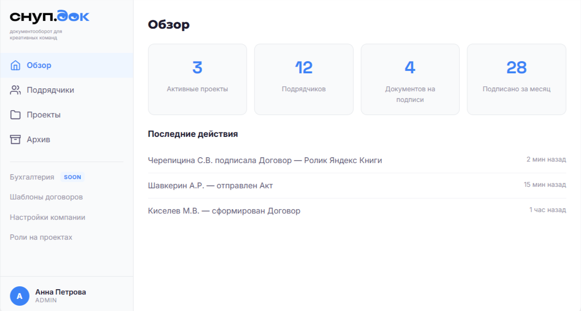 Обзор в СнупДок